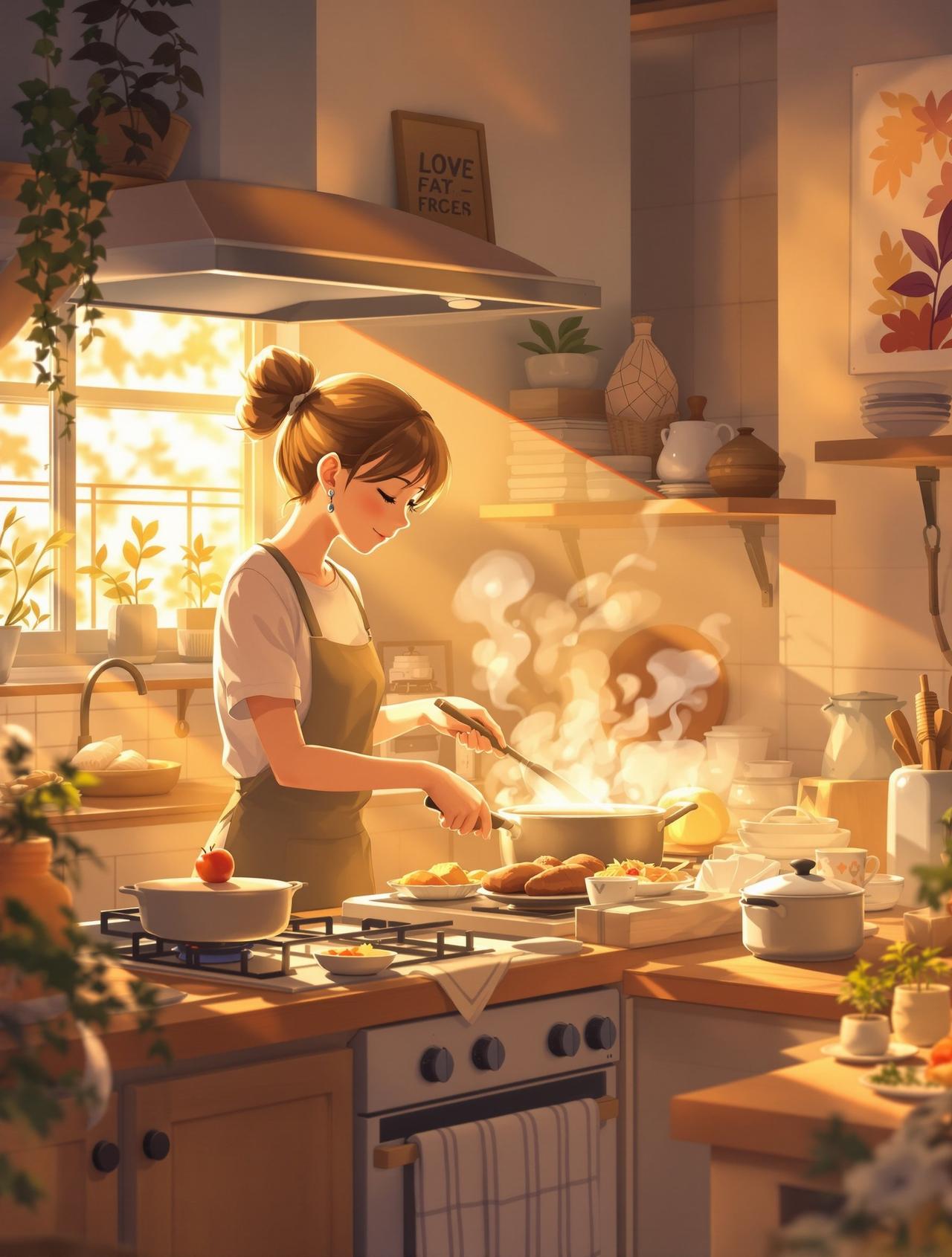 影院短剧作品 - 妈妈的厨房，温情家庭题材动漫短剧